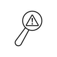 Problem identification icon logo sign outline vector