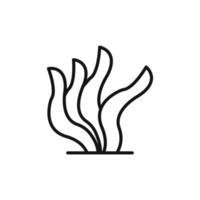 Seaweed icon logo sign outline vector