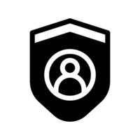 Shield User Icon Symbol Design Illustration vector