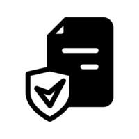 Document Shield Icon Symbol Design Illustration vector