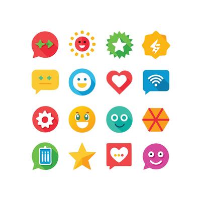 Reaction Icon Set Collection Illustration