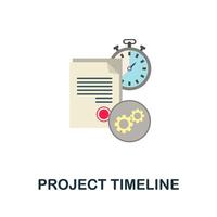 Project Timeline flat icon. Simple sign from crowdfunding collection. Creative Project Timeline icon illustration for web design, infographics and more vector