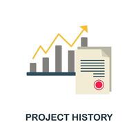 Project History flat icon. Simple sign from crowdfunding collection. Creative Project History icon illustration for web design, infographics and more vector
