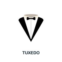 Tuxedo flat icon. Color simple element from wedding collection. Creative Tuxedo icon for web design, templates, infographics and more vector