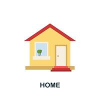 Home flat icon. Color simple element from work from home collection. Creative Home icon for web design, templates, infographics and more vector