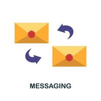 Messaging flat icon. Color simple element from work from home collection. Creative Messaging icon for web design, templates, infographics and more vector