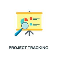 Project Tracking flat icon. Color simple element from work from home collection. Creative Project Tracking icon for web design, templates, infographics and more vector