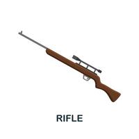 Rifle flat icon. Color simple element from wild west collection. Creative Rifle icon for web design, templates, infographics and more vector