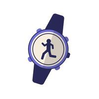 Running Watch flat icon. Color simple element from wearable devices collection. Creative Running Watch icon for web design, templates, infographics and more vector