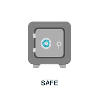 Safe flat icon. Color simple element from wild west collection. Creative Safe icon for web design, templates, infographics and more vector