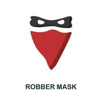 Robber Mask flat icon. Color simple element from wild west collection. Creative Robber Mask icon for web design, templates, infographics and more vector