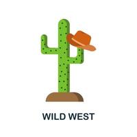 Wild West flat icon. Color simple element from wild west collection. Creative Wild West icon for web design, templates, infographics and more vector