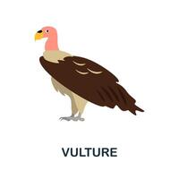 Vulture flat icon. Color simple element from wild west collection. Creative Vulture icon for web design, templates, infographics and more vector