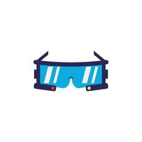 Smart Glass flat icon. Color simple element from wearable devices collection. Creative Smart Glass icon for web design, templates, infographics and more vector
