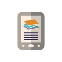 Digital Book flat icon. Color simple element from wearable devices collection. Creative Digital Book icon for web design, templates, infographics and more vector