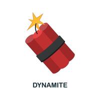 Dynamite flat icon. Color simple element from wild west collection. Creative Dynamite icon for web design, templates, infographics and more vector