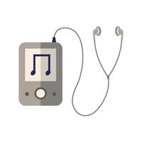 Mp3 Player flat icon. Color simple element from wearable devices collection. Creative Mp3 Player icon for web design, templates, infographics and more vector