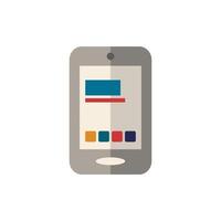 Smartphone flat icon. Color simple element from wearable devices collection. Creative Smartphone icon for web design, templates, infographics and more vector
