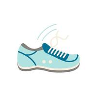 Smart Sneakers flat icon. Color simple element from wearable devices collection. Creative Smart Sneakers icon for web design, templates, infographics and more vector