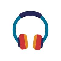 Wireless Headphones flat icon. Color simple element from wearable devices collection. Creative Wireless Headphones icon for web design, templates, infographics and more vector