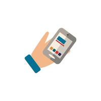 Wearable Devices flat icon. Colored filled simple Wearable Devices icon for templates, web design and infographics vector