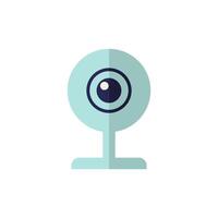 Smart Camera flat icon. Color simple element from wearable devices collection. Creative Smart Camera icon for web design, templates, infographics and more vector
