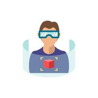 Augmented Reality Glass flat icon. Color simple element from wearable devices collection. Creative Augmented Reality Glass icon for web design, templates, infographics and more vector