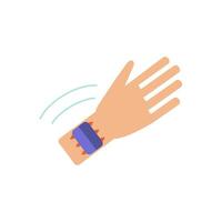 Health Chip flat icon. Color simple element from wearable devices collection. Creative Health Chip icon for web design, templates, infographics and more vector