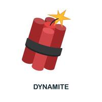Dynamite flat icon. Color simple element from weapon collection. Creative Dynamite icon for web design, templates, infographics and more vector