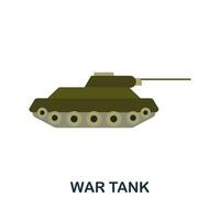 War Tank flat icon. Color simple element from weapon collection. Creative War Tank icon for web design, templates, infographics and more vector