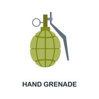 Hand Grenade flat icon. Color simple element from weapon collection. Creative Hand Grenade icon for web design, templates, infographics and more vector