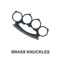 Brass Knuckles flat icon. Color simple element from weapon collection. Creative Brass Knuckles icon for web design, templates, infographics and more vector