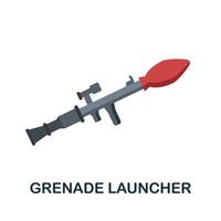 Grenade Launcher flat icon. Color simple element from weapon collection. Creative Grenade Launcher icon for web design, templates, infographics and more vector