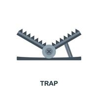 Trap flat icon. Color simple element from weapon collection. Creative Trap icon for web design, templates, infographics and more vector