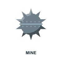 Mine flat icon. Color simple element from weapon collection. Creative Mine icon for web design, templates, infographics and more vector