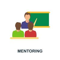 Mentoring flat icon. Color simple element from volunteering collection. Creative Mentoring icon for web design, templates, infographics and more vector