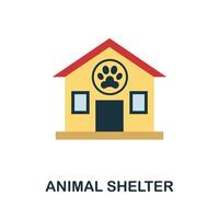 Animal Shelter flat icon. Color simple element from volunteering collection. Creative Animal Shelter icon for web design, templates, infographics and more vector