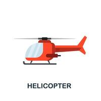 Helicopter icon. Flat sign element from transport collection. Creative Helicopter icon for web design, templates, infographics and more vector