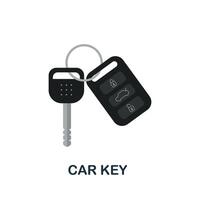 Car Key icon. Flat sign element from transport collection. Creative Car Key icon for web design, templates, infographics and more vector