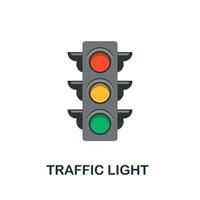 Traffic Light icon. Flat sign element from transport collection. Creative Traffic Light icon for web design, templates, infographics and more vector