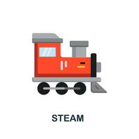 Steam icon. Flat sign element from transport collection. Creative Steam icon for web design, templates, infographics and more vector