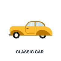 Classic Car icon. Flat sign element from transport collection. Creative Classic Car icon for web design, templates, infographics and more vector