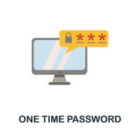 One Time Password icon. Flat sign element from time management collection. Creative One Time Password icon for web design, templates, infographics and more vector