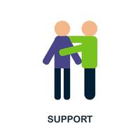 Support flat icon. Color simple element from volunteering collection. Creative Support icon for web design, templates, infographics and more vector