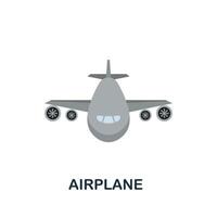 Airplane icon. Flat sign element from transport collection. Creative Airplane icon for web design, templates, infographics and more vector