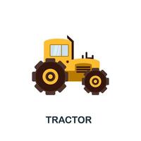 Tractor icon. Flat sign element from transport collection. Creative Tractor icon for web design, templates, infographics and more vector
