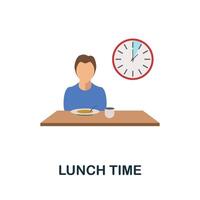 Lunch Time icon. Flat sign element from time management collection. Creative Lunch Time icon for web design, templates, infographics and more vector