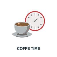 Coffe Time icon. Flat sign element from time management collection. Creative Coffe Time icon for web design, templates, infographics and more vector