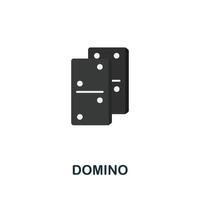 Domino icon. Flat sign element from table games collection. Creative Domino icon for web design, templates, infographics and more vector