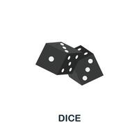 Dice icon. Flat sign element from table games collection. Creative Dice icon for web design, templates, infographics and more vector
